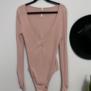 Free People long-sleeve bodysuit